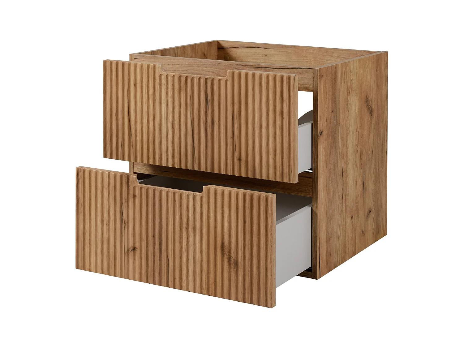 Mueble de baño VENA con frente estriado para lavabo 46 x 60 x 57 roble dorado