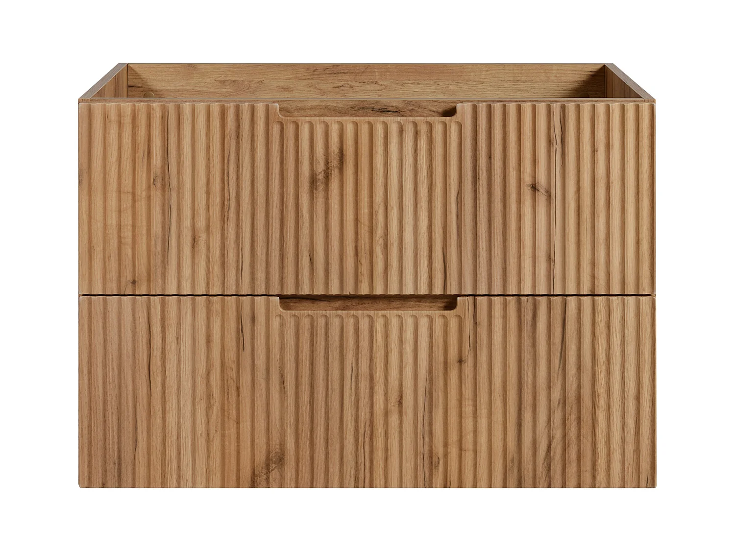 Mueble de baño VENA con frente estriado para lavabo 46 x 80 x 57 roble dorado