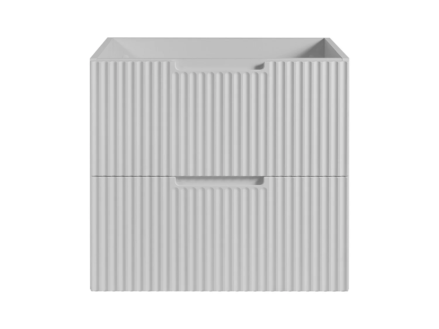 VENA Badezimmerschrank mit gefräster Front unter Waschbecken 46 x 60 x 57 Weiß