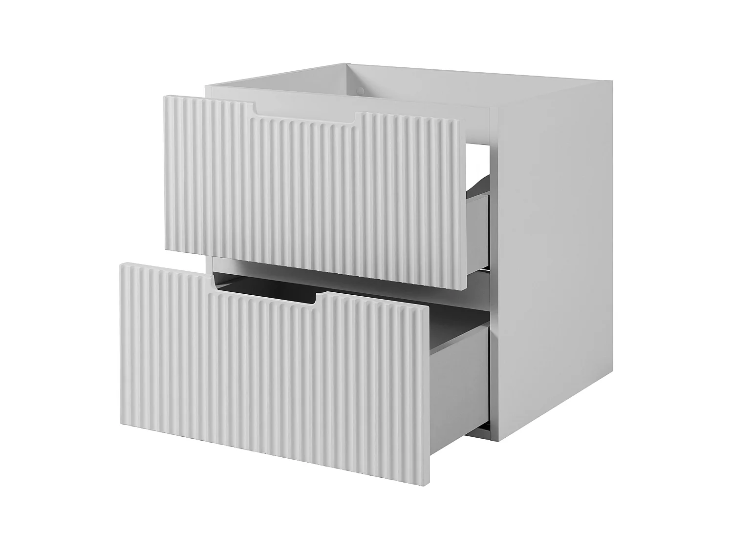 Mobile da bagno VENA con frontale scanalato sotto lavabo 46 x 60 x 57 bianco