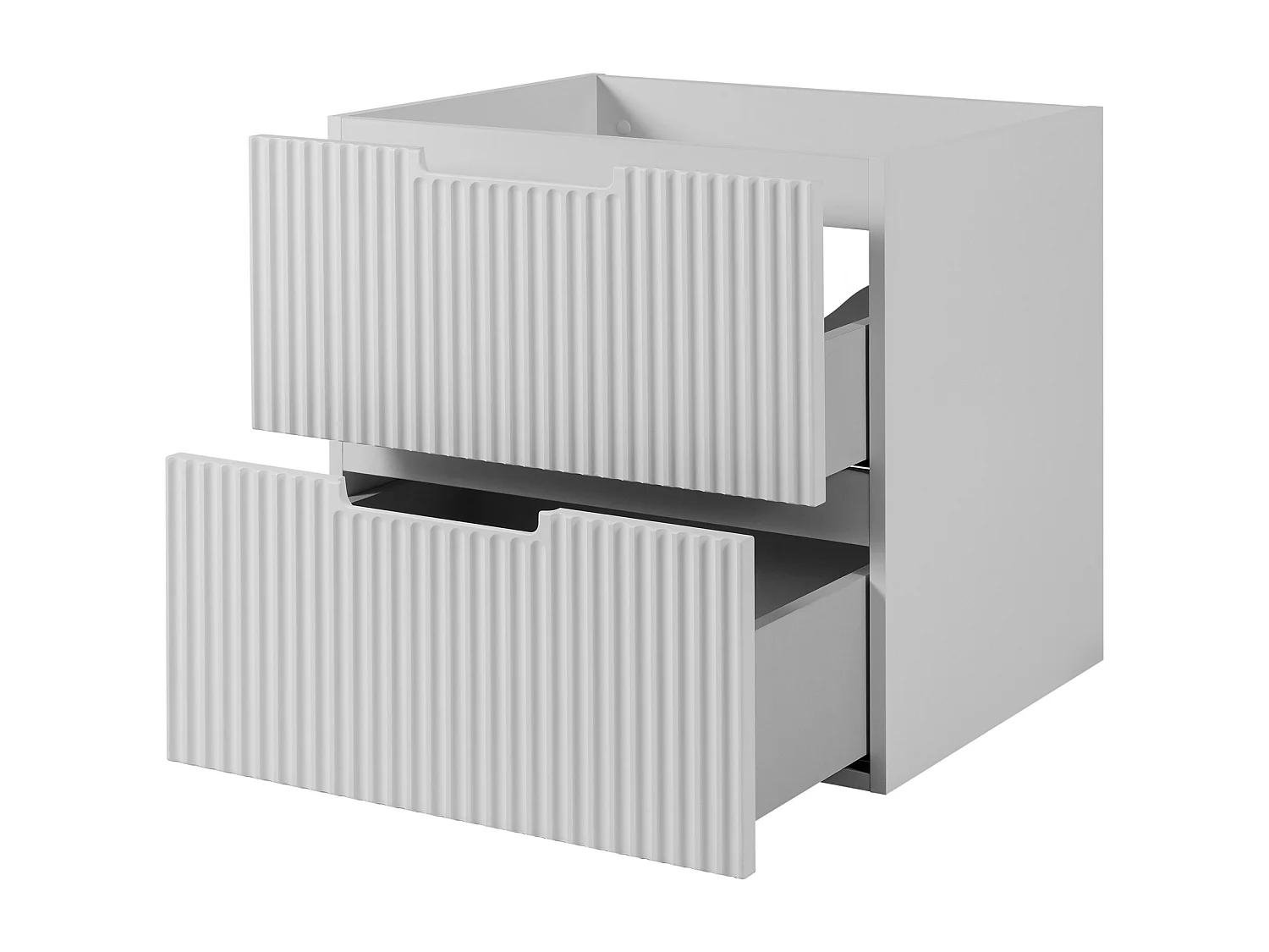 Meuble de salle de bain VENA avec façade rainurée 46 x 60 x 57 blanc