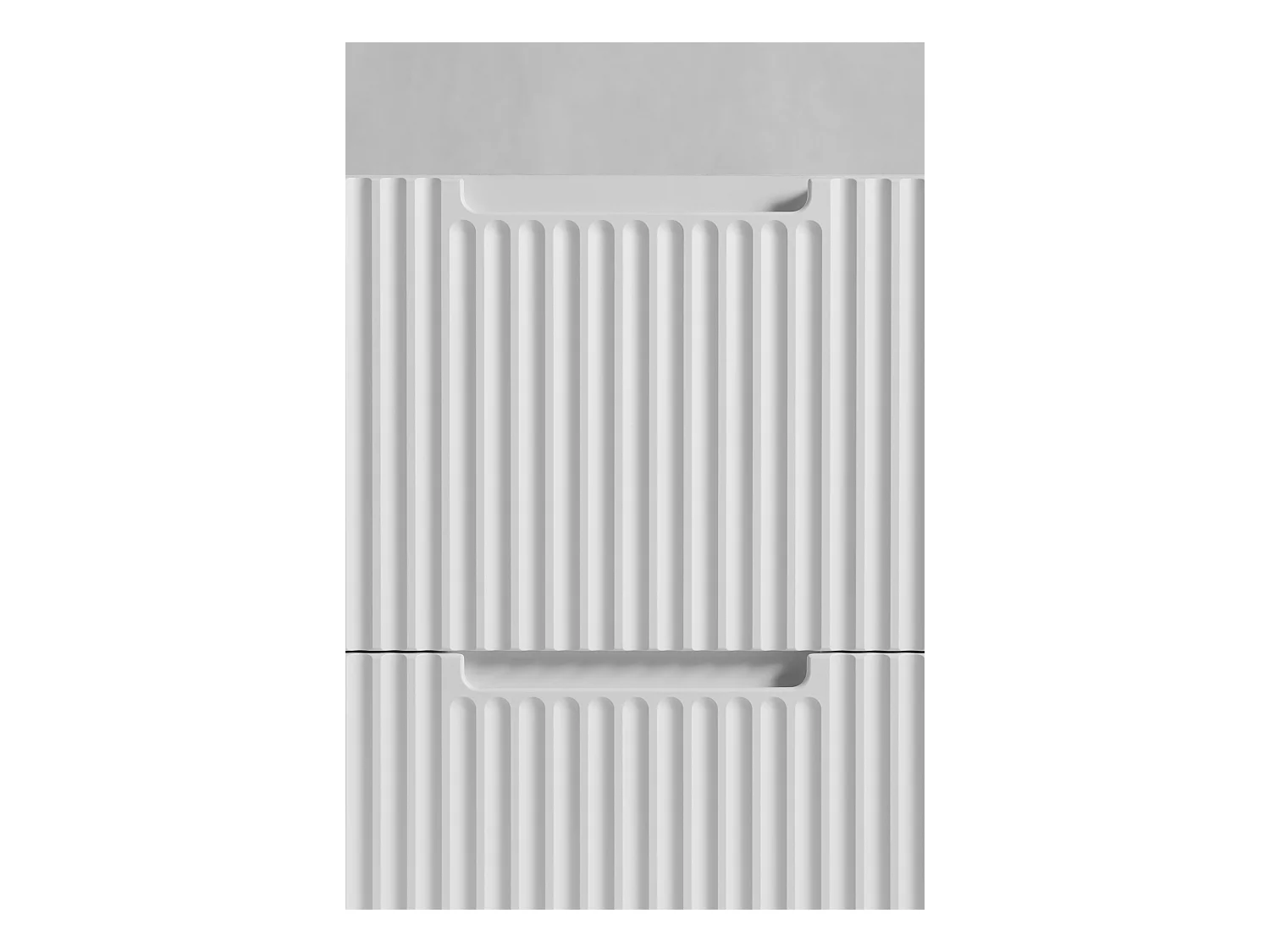 VENA Badezimmerschrank mit gefräster Front unter Waschbecken 46 x 80 x 57 Weiß