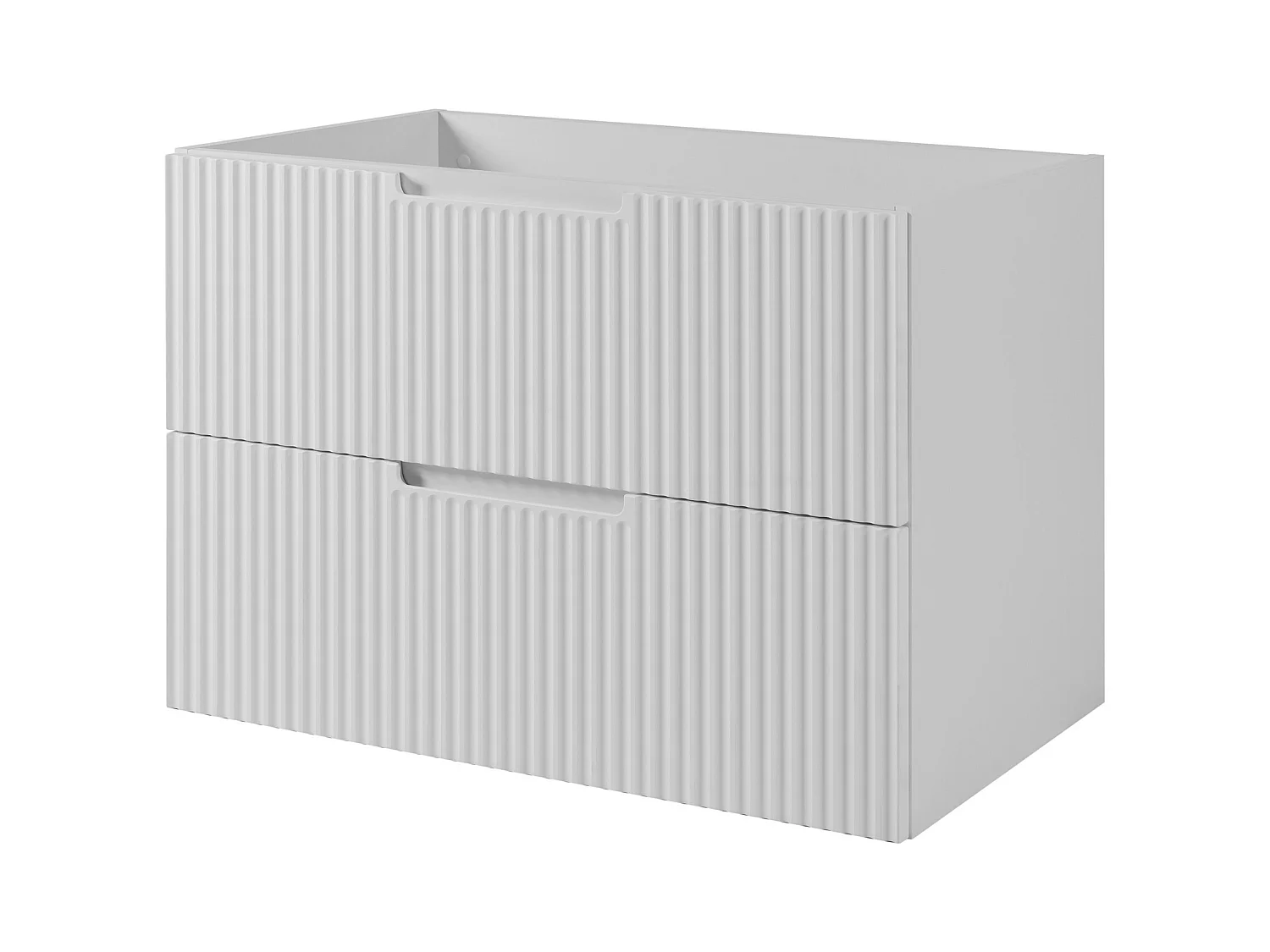 Mobile da bagno VENA con frontale scanalato sotto lavabo 46 x 80 x 57 bianco