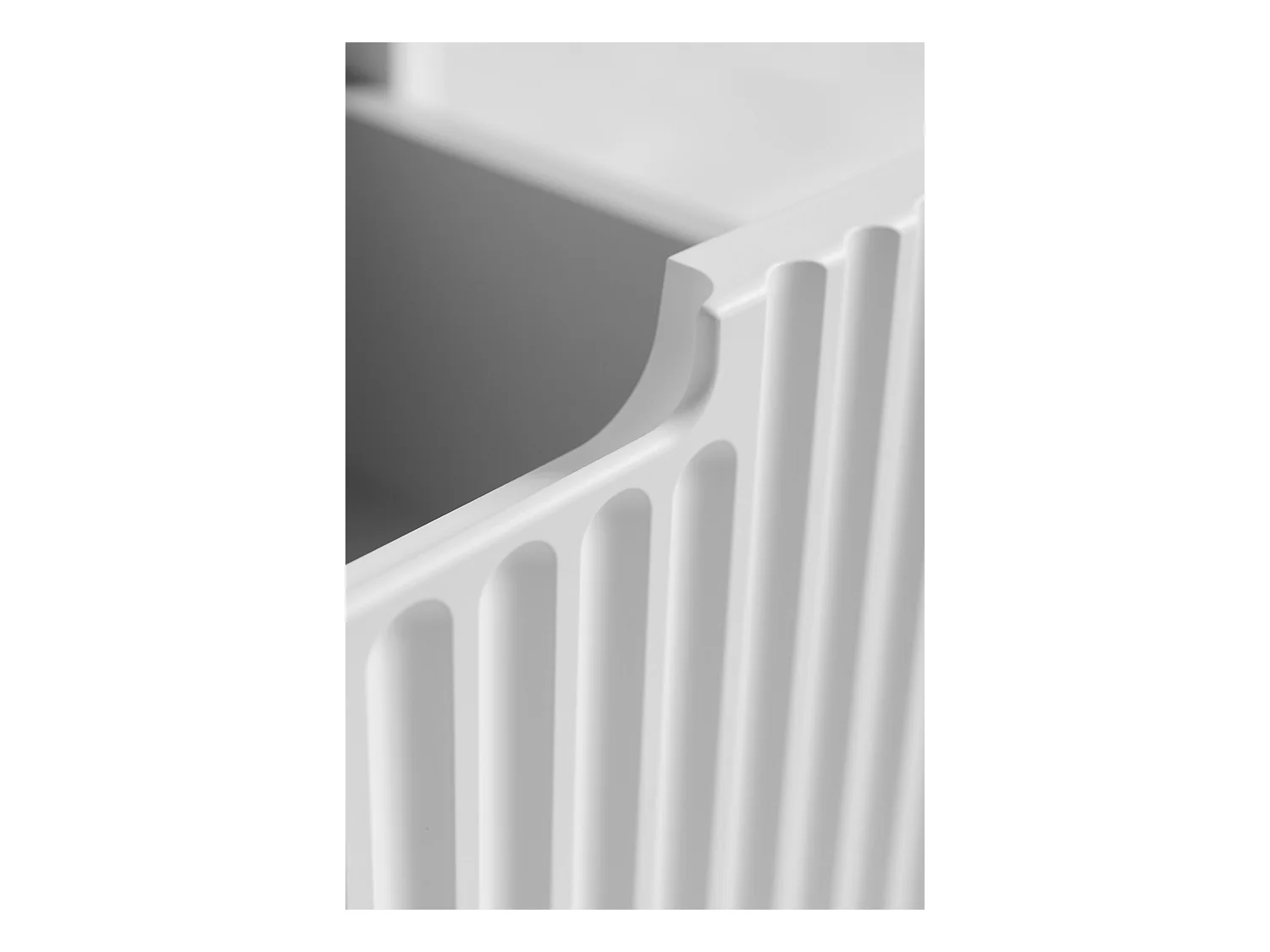 Mobile da bagno VENA con frontale scanalato sotto lavabo 46 x 80 x 57 bianco