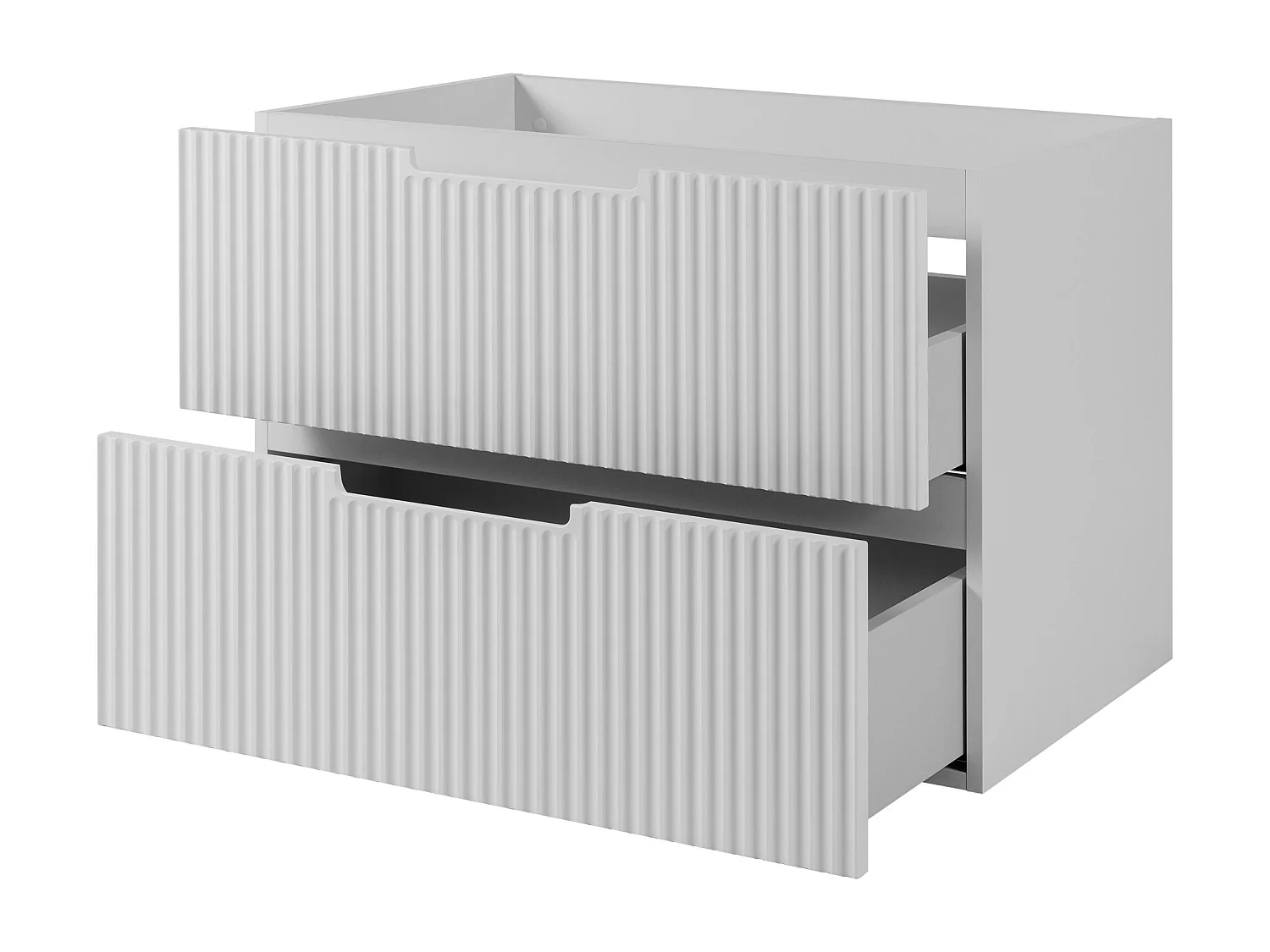 Móvel de casa de banho VENA com frente fresada sob lavatório 46 x 80 x 57 branco