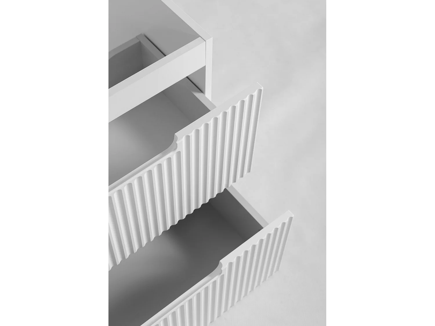 Móvel de casa de banho VENA com frente fresada sob lavatório 46 x 80 x 57 branco