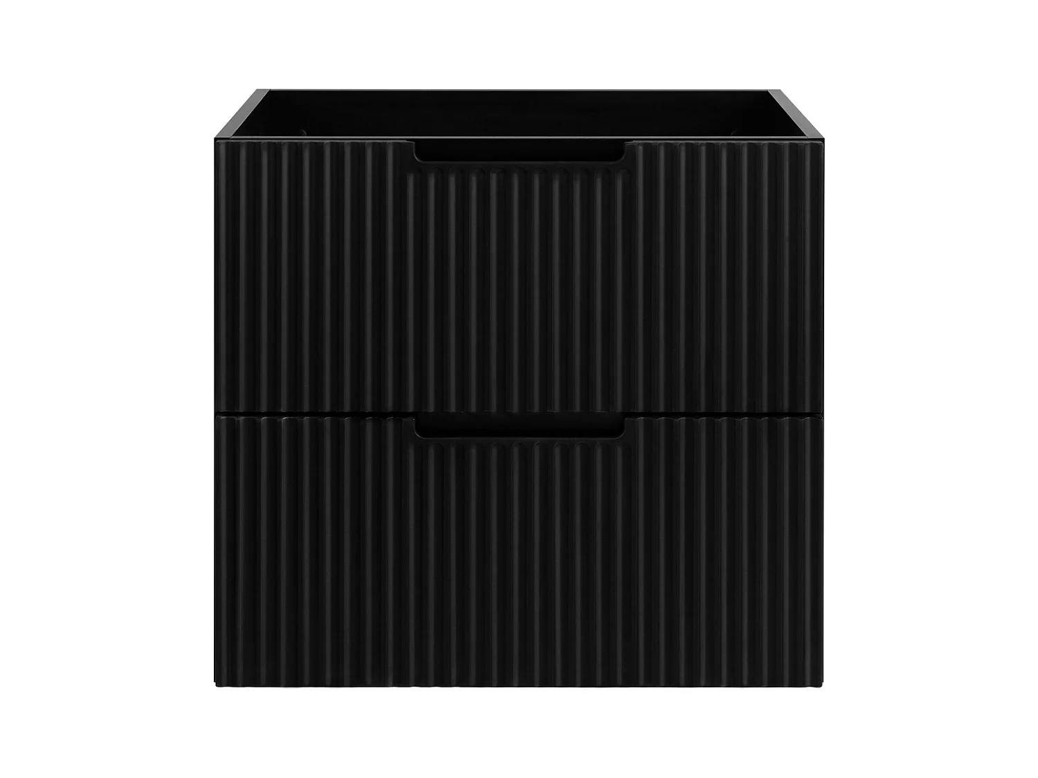 Meuble de salle de bain VENA avec façade rainurée 46 x 60 x 57 noir