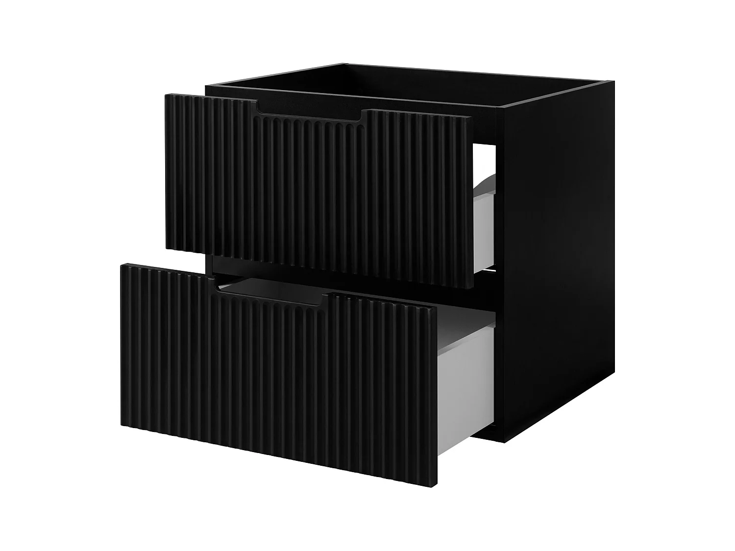 Mueble de baño VENA con frente estriado para lavabo 46 x 60 x 57 negro