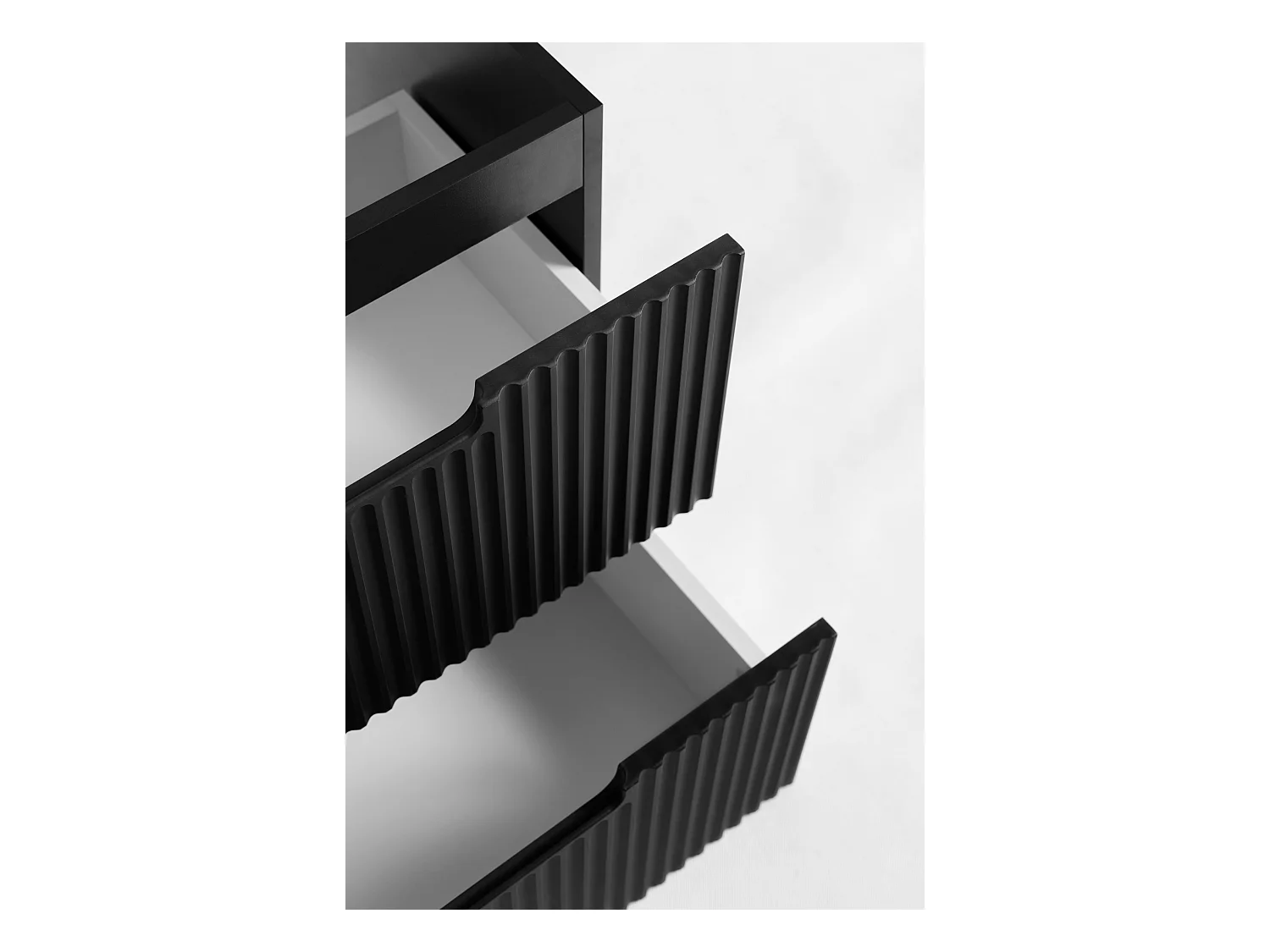 Mueble de baño VENA con frente estriado para lavabo 46 x 60 x 57 negro