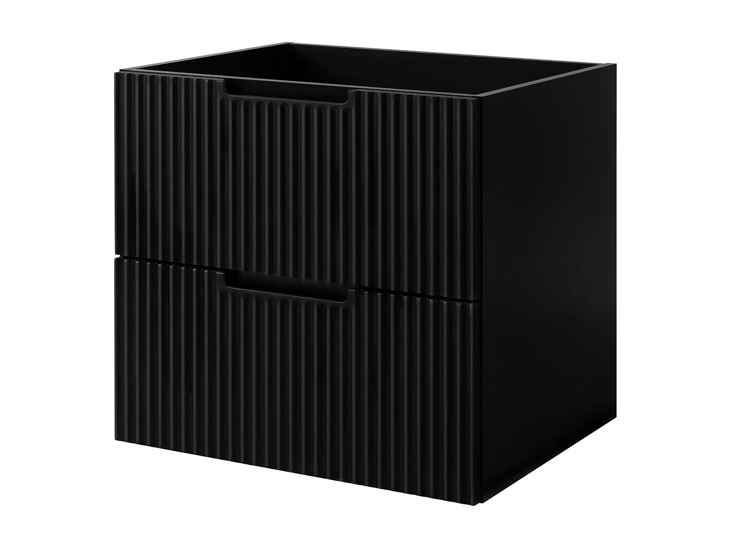 Meuble de salle de bain VENA avec façade rainurée 46 x 60 x 57 noir