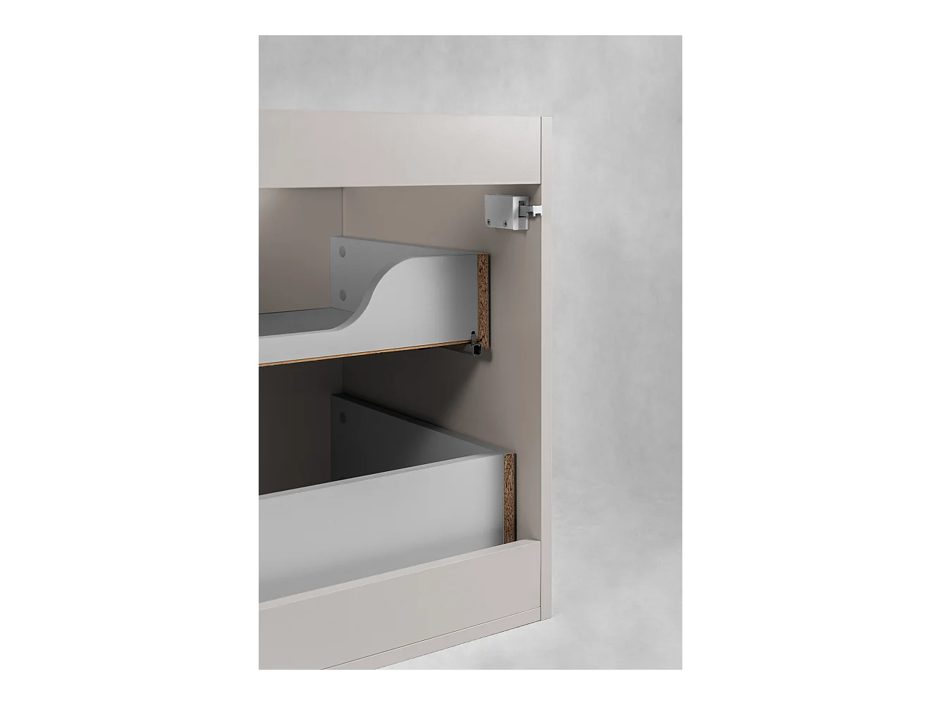 Mueble de baño VENA con frente estriado para lavabo 46 x 80 x 57 beige