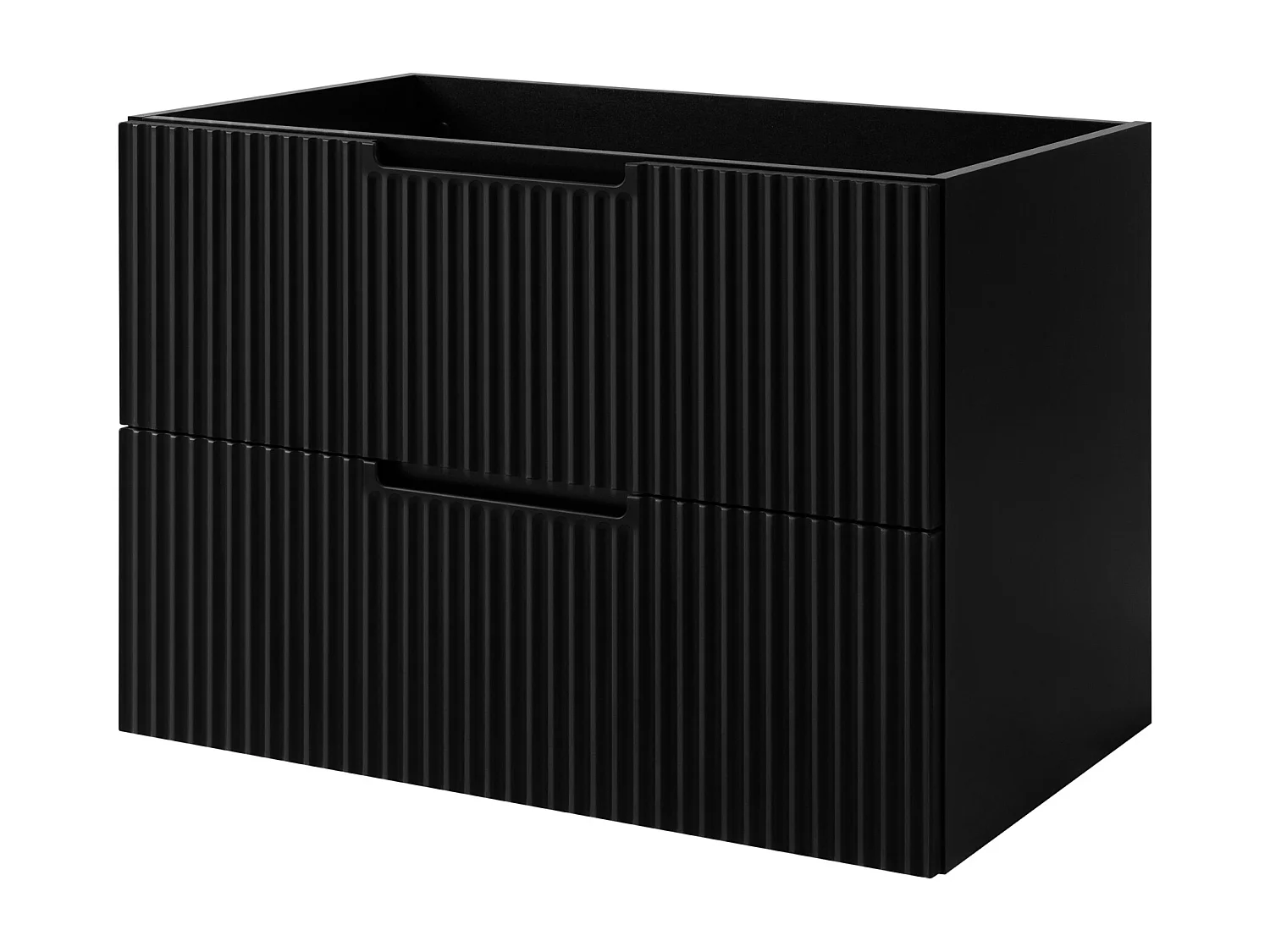 VENA Szafka łazienkowa ryflowana pod umywalkę 46 x 80 x 57 czarna