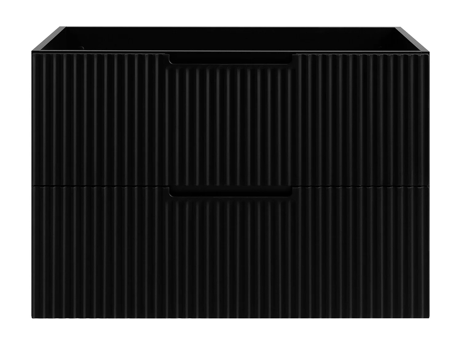 VENA Szafka łazienkowa ryflowana pod umywalkę 46 x 80 x 57 czarna