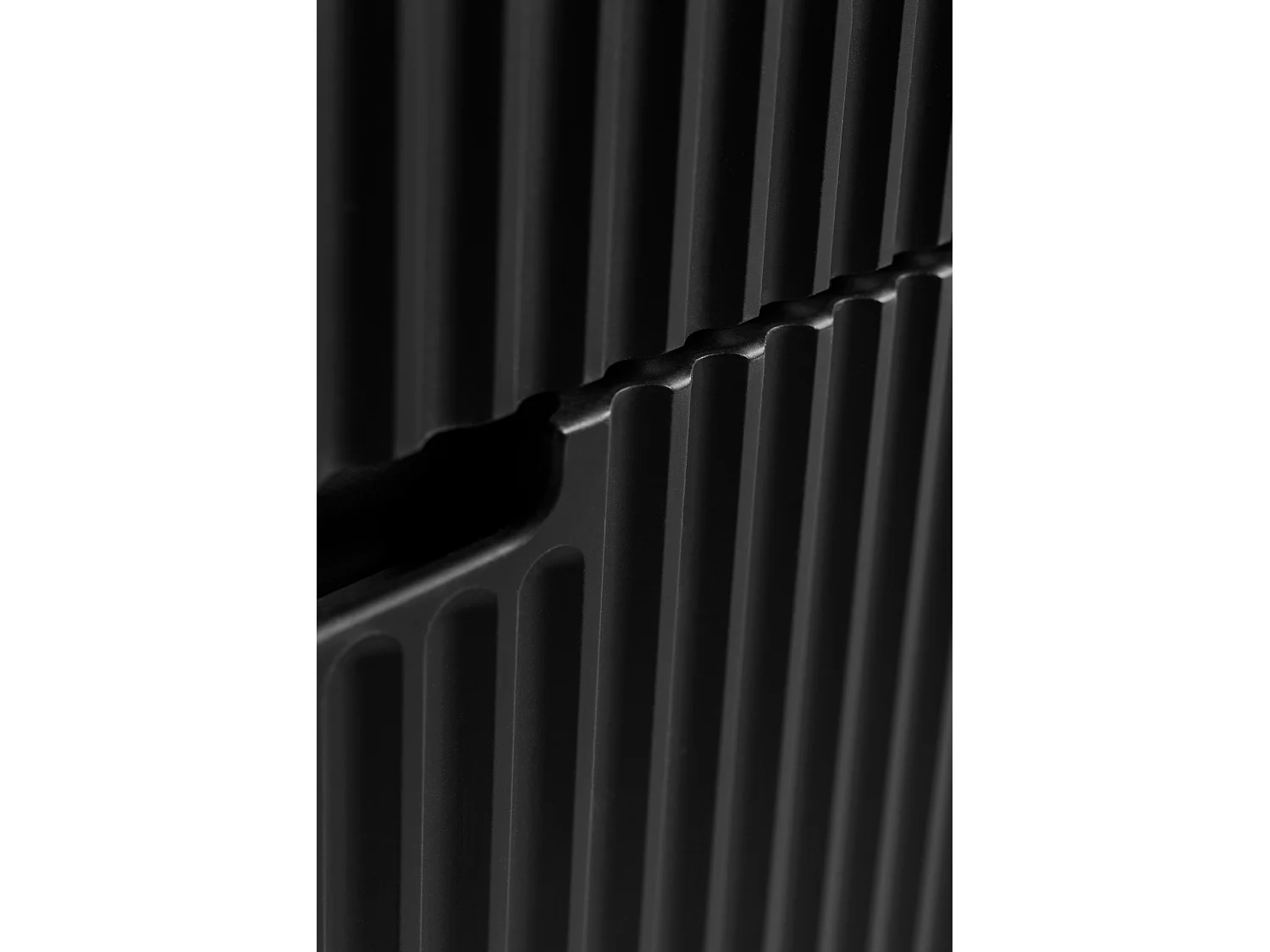 VENA Szafka łazienkowa ryflowana pod umywalkę 46 x 80 x 57 czarna