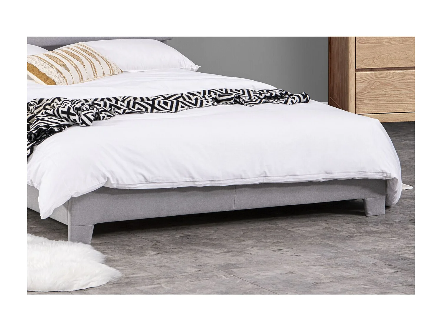 Lit design 160x200 gris LINCOLN