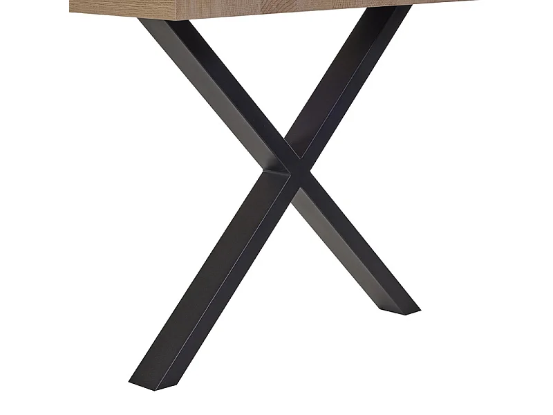 Table à manger 200 x 95 cm pieds en croix Ariel