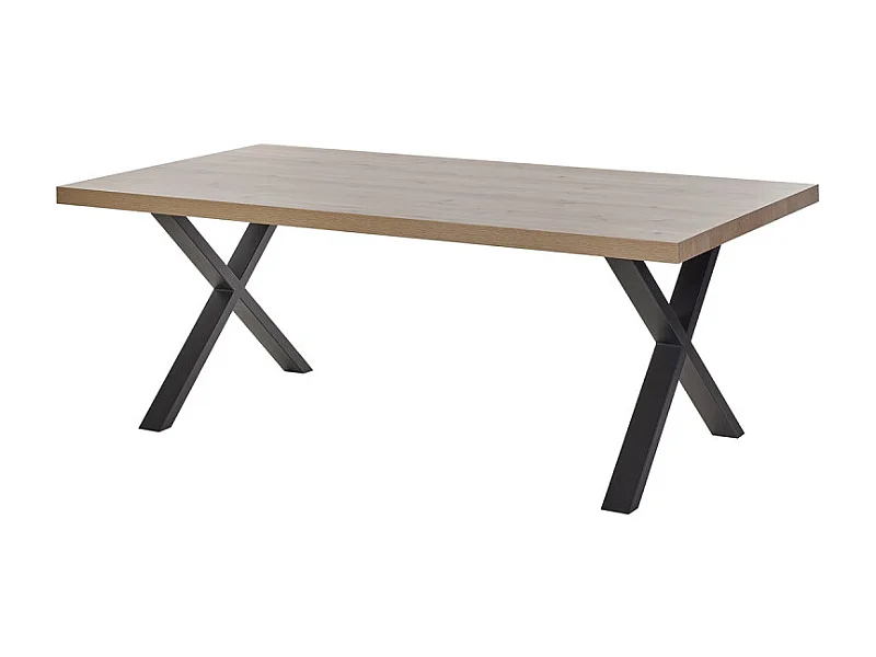 Table à manger 200 x 95 cm pieds en croix Ariel
