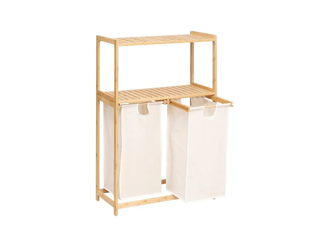 Meuble de Rangement 2 Paniers à Linge "Tidy" 109cm Naturel