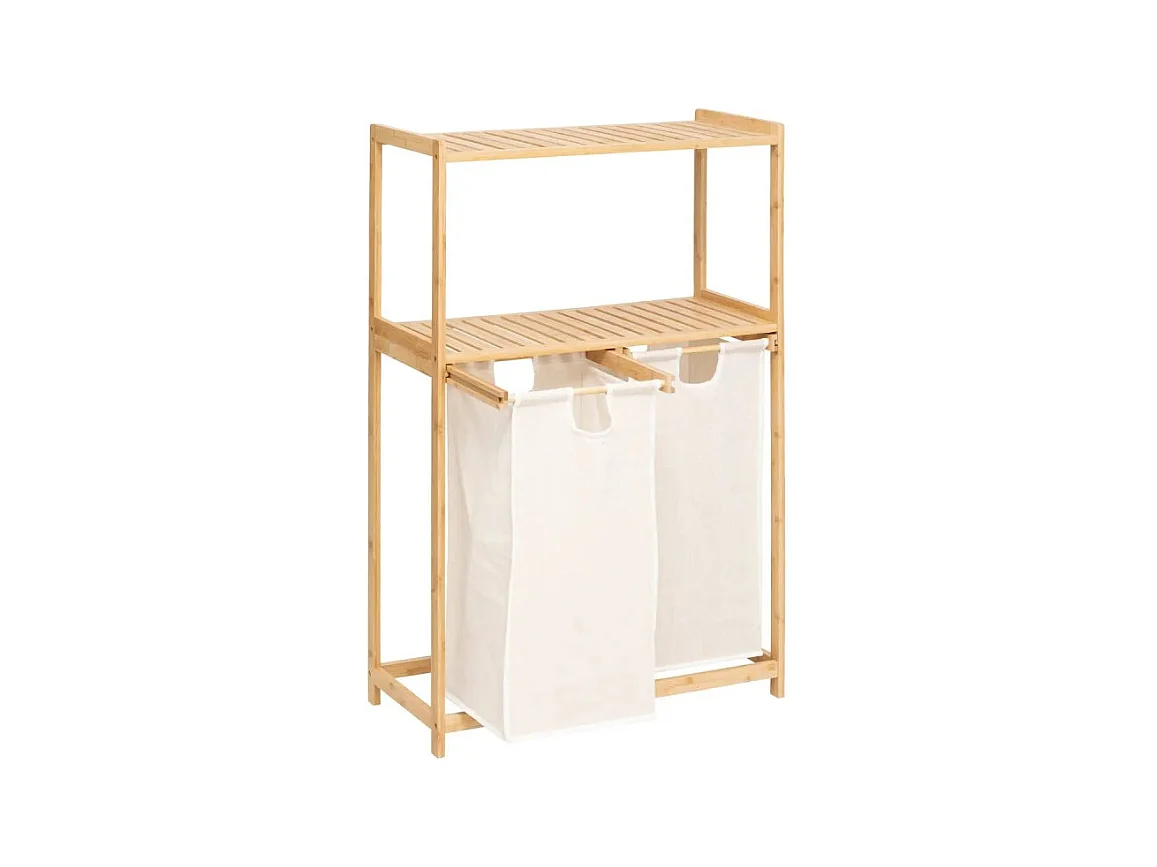 Meuble de Rangement 2 Paniers à Linge "Tidy" 109cm Naturel