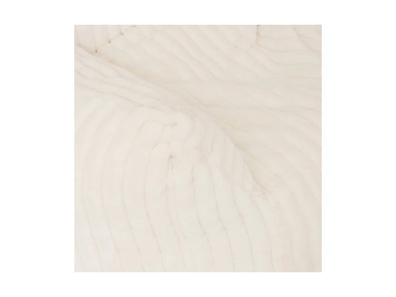 Fauteuil XL velours côtelé blanc Muzi Atmosphera