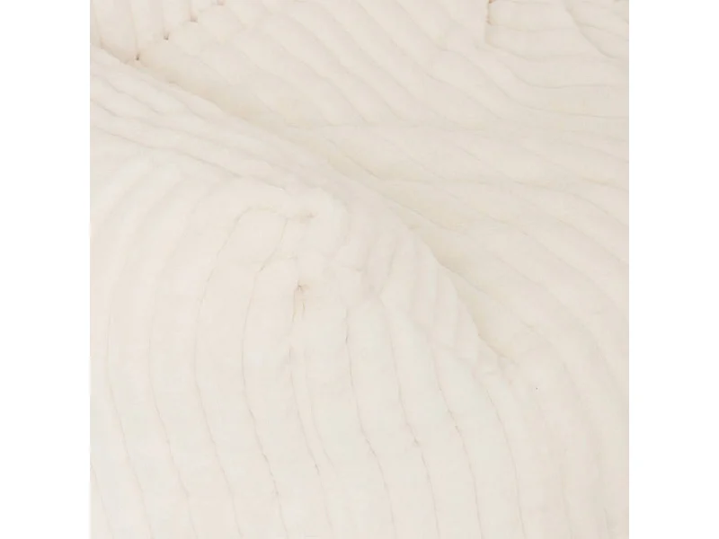 Fauteuil XL velours côtelé blanc Muzi Atmosphera