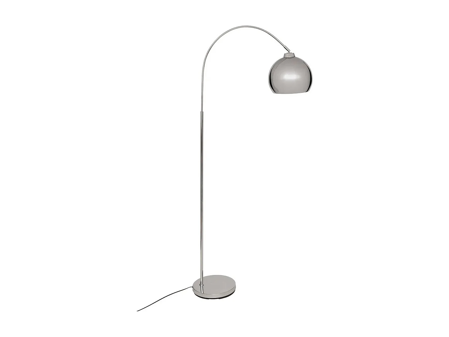 Lampadaire Arc en Métal "Floris" 177cm Argent