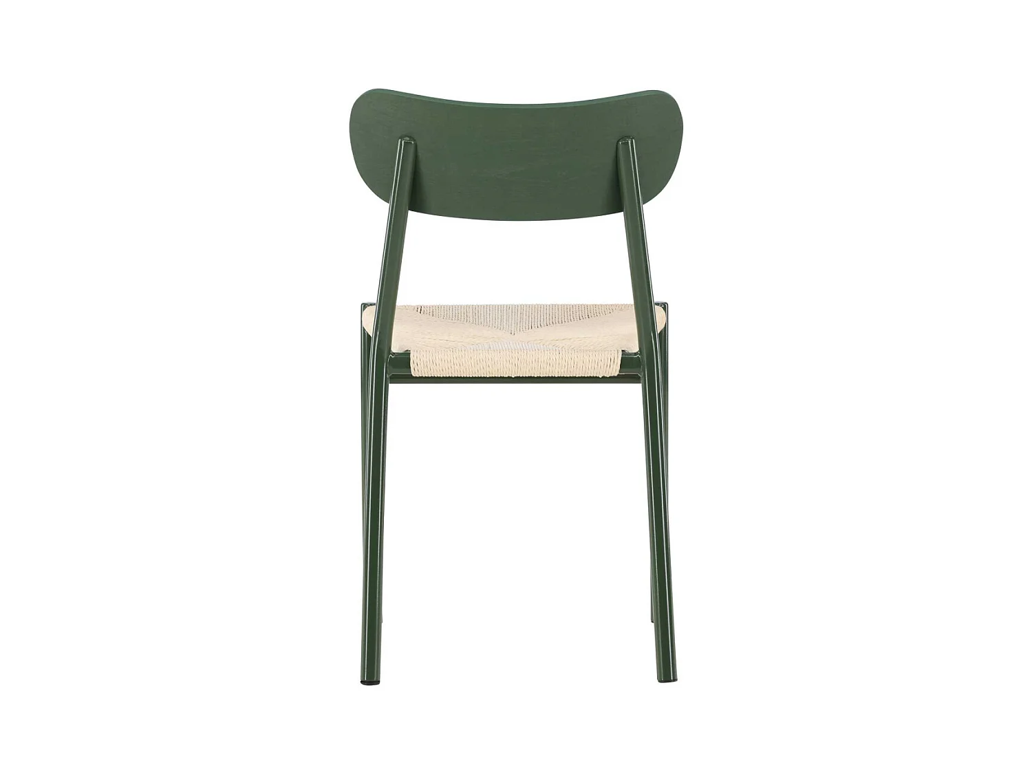 Chaise en métal et corde synthétique Polly (Lot de 2)