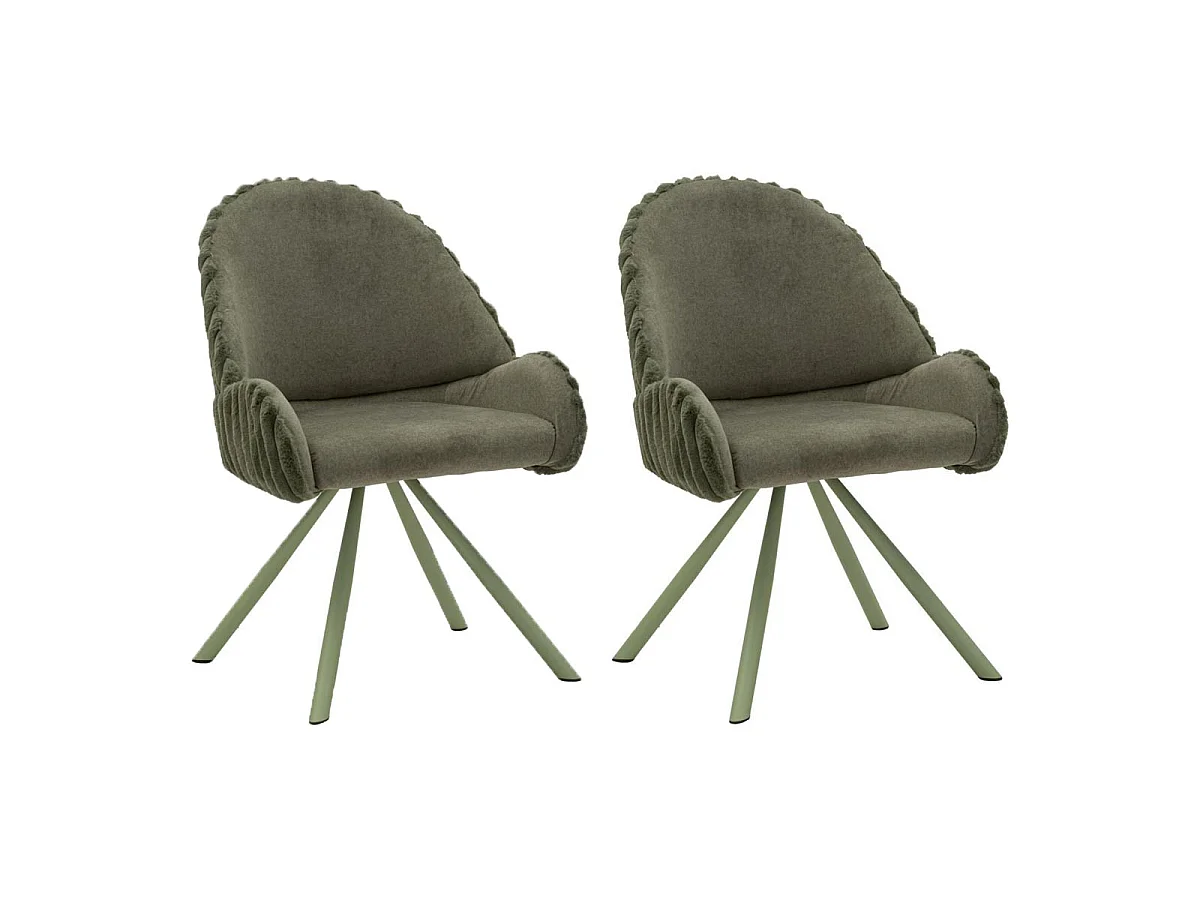 Lot de 2 Chaises Design "Stoccolma" 85cm Vert