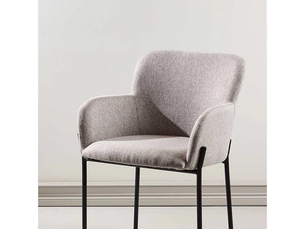 Fauteuil en métal et tissu Vätö