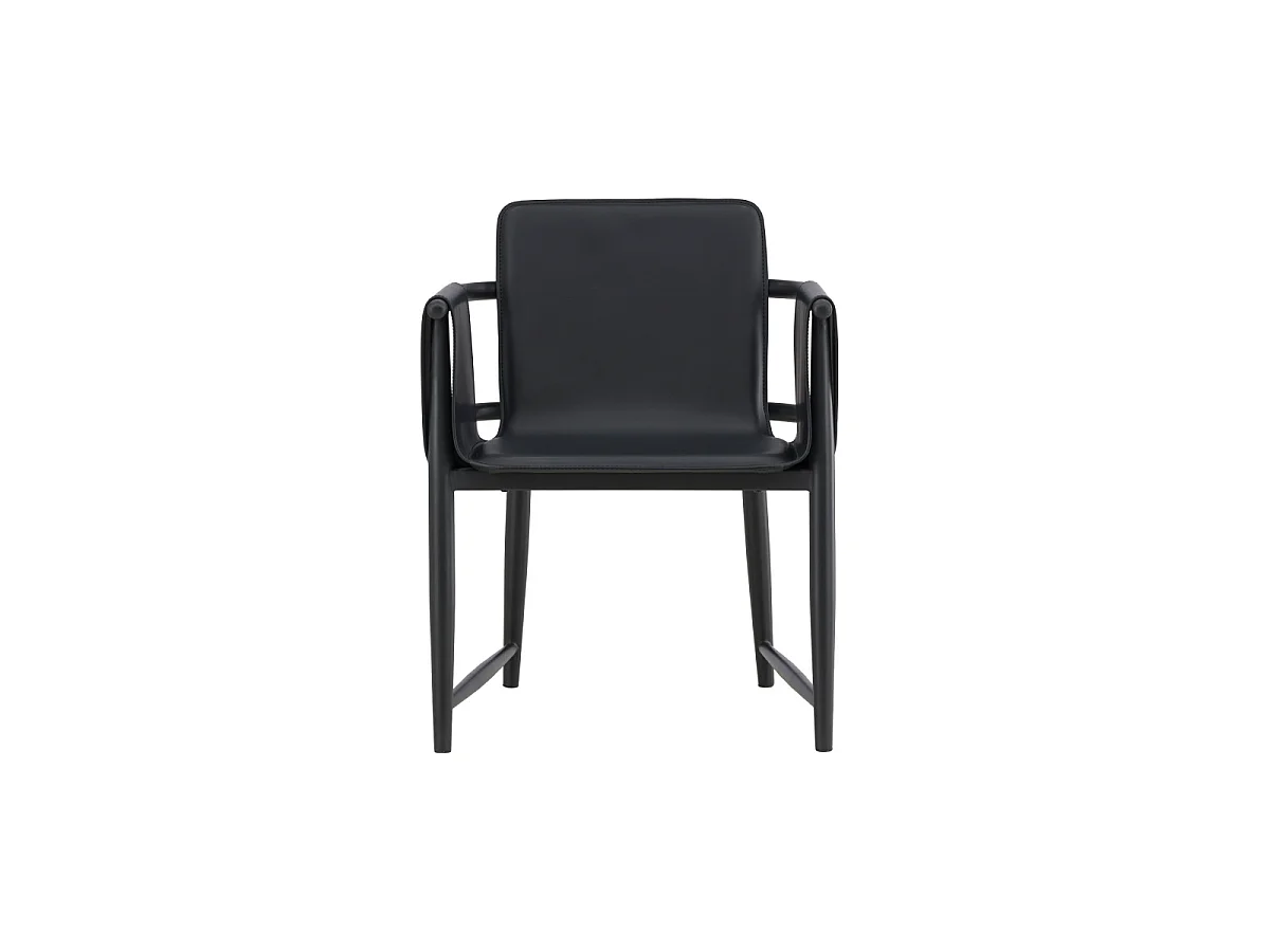 Chaise Style Fauteuil "Bjare" 78cm Noir