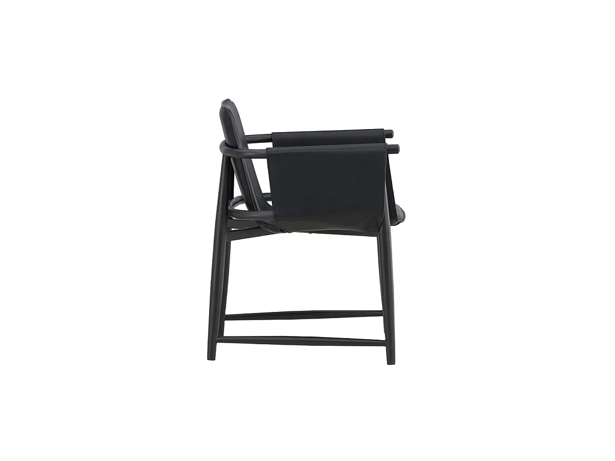Chaise Style Fauteuil "Bjare" 78cm Noir