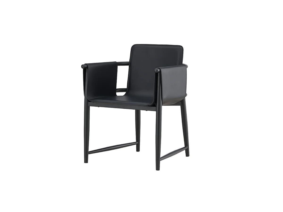 Chaise Style Fauteuil "Bjare" 78cm Noir