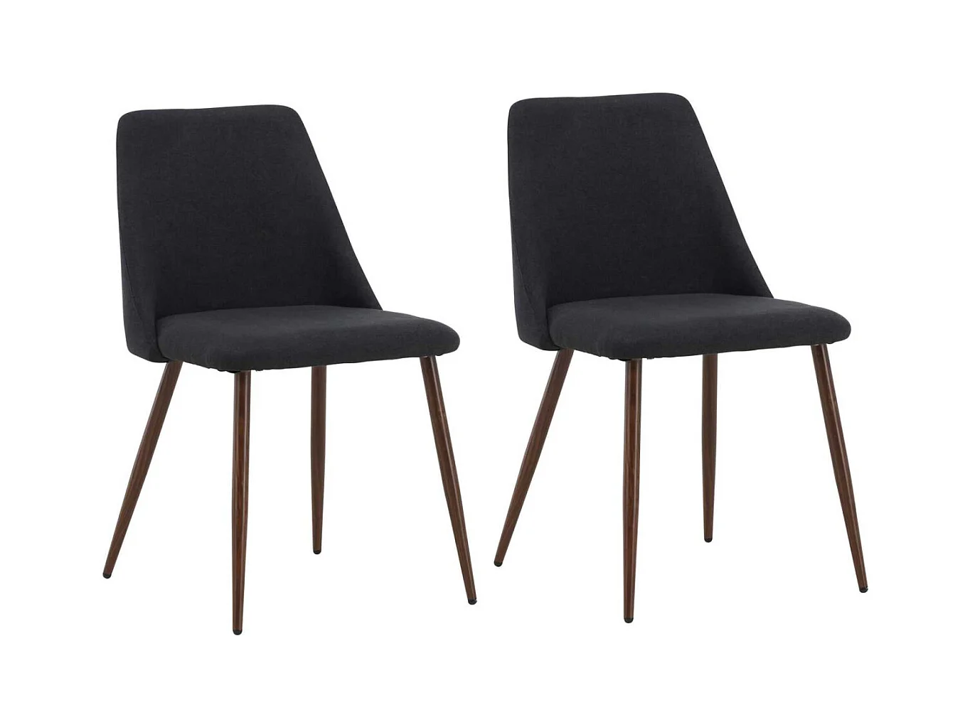 Chaise en métal et tissu Night (Lot de 2)