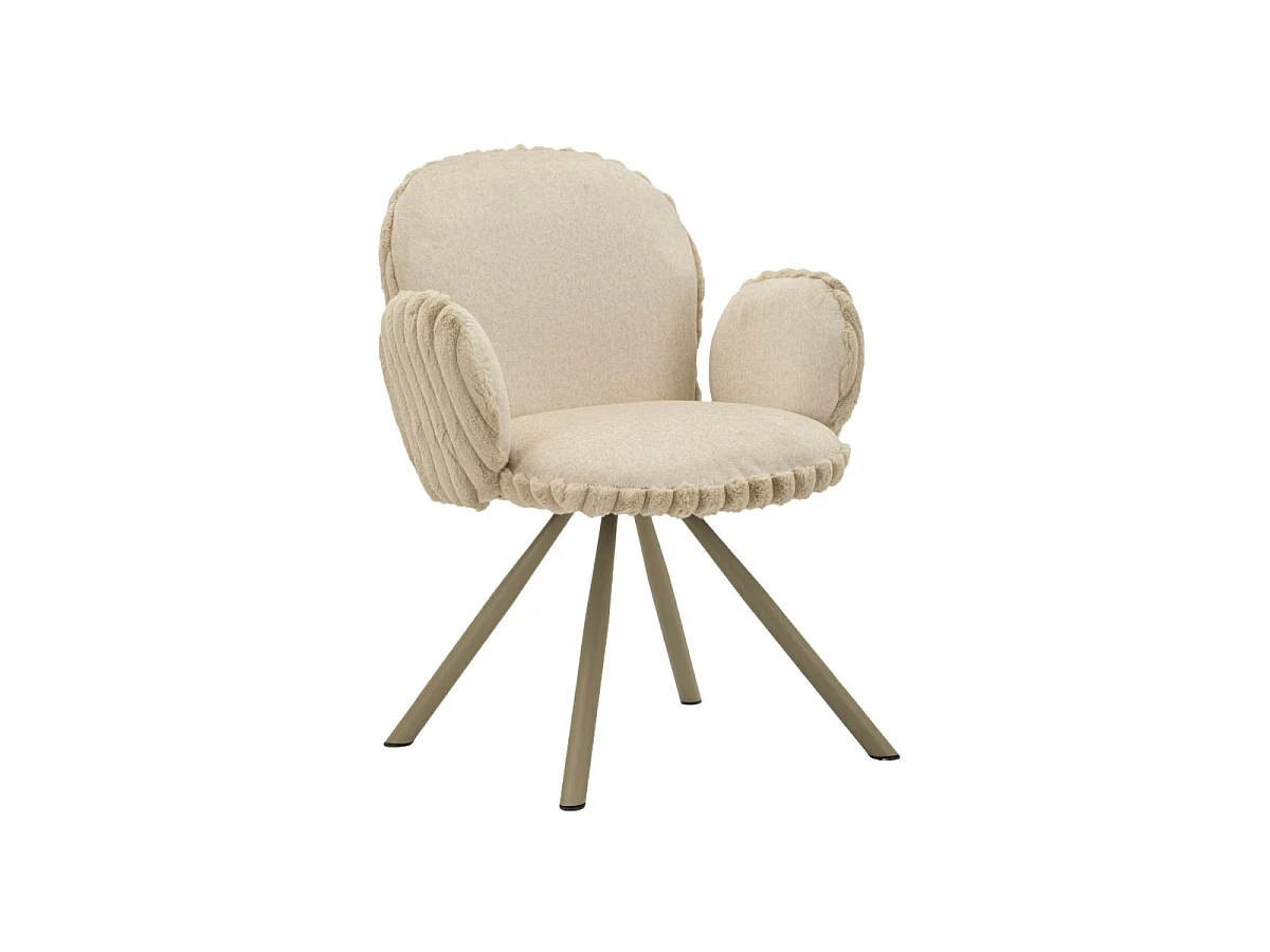 Lot de 2 Chaises Design "Stoccolma" 83cm Crème
