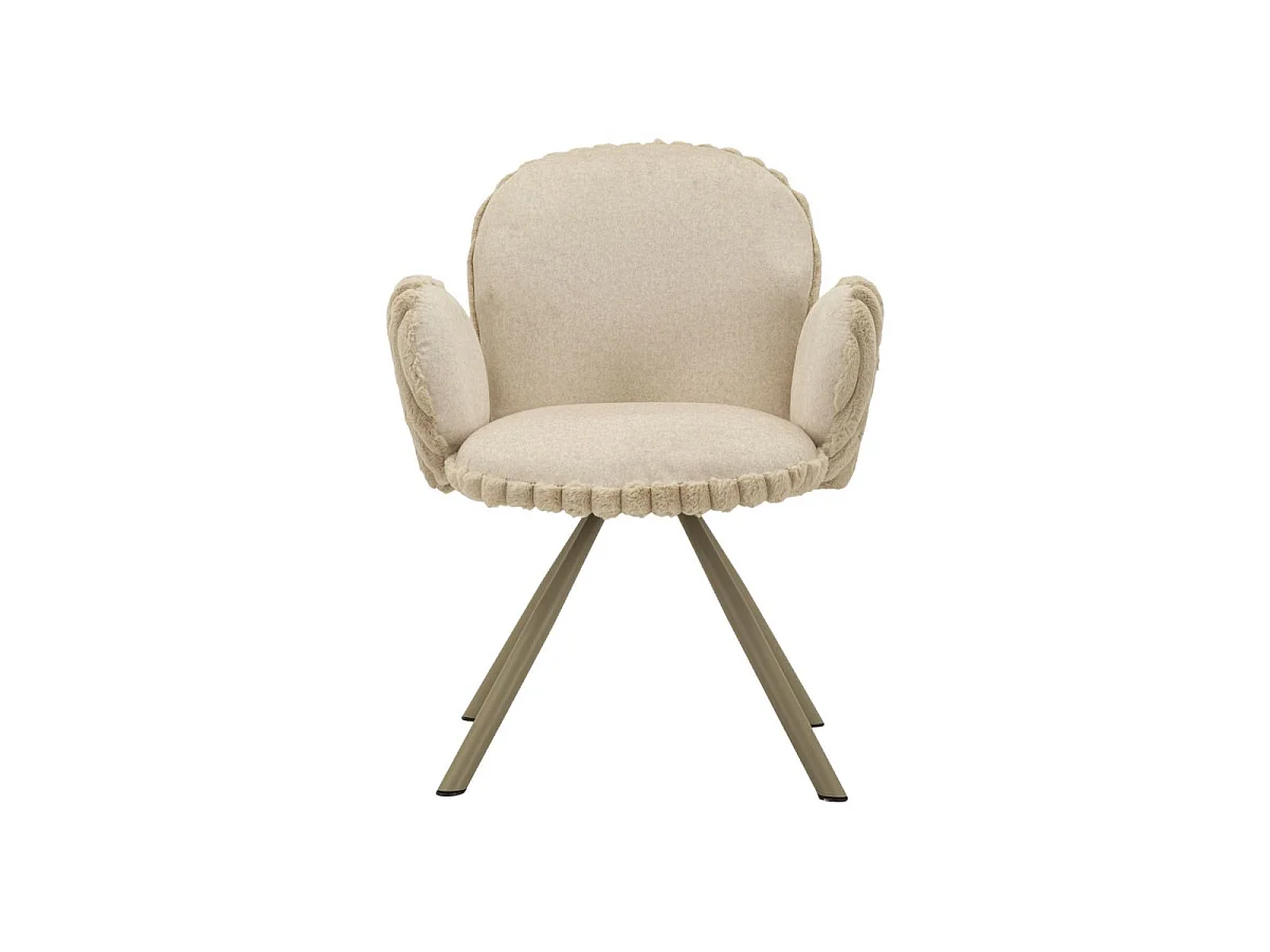 Lot de 2 Chaises Design "Stoccolma" 83cm Crème