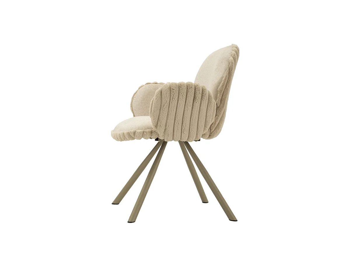 Lot de 2 Chaises Design "Stoccolma" 83cm Crème