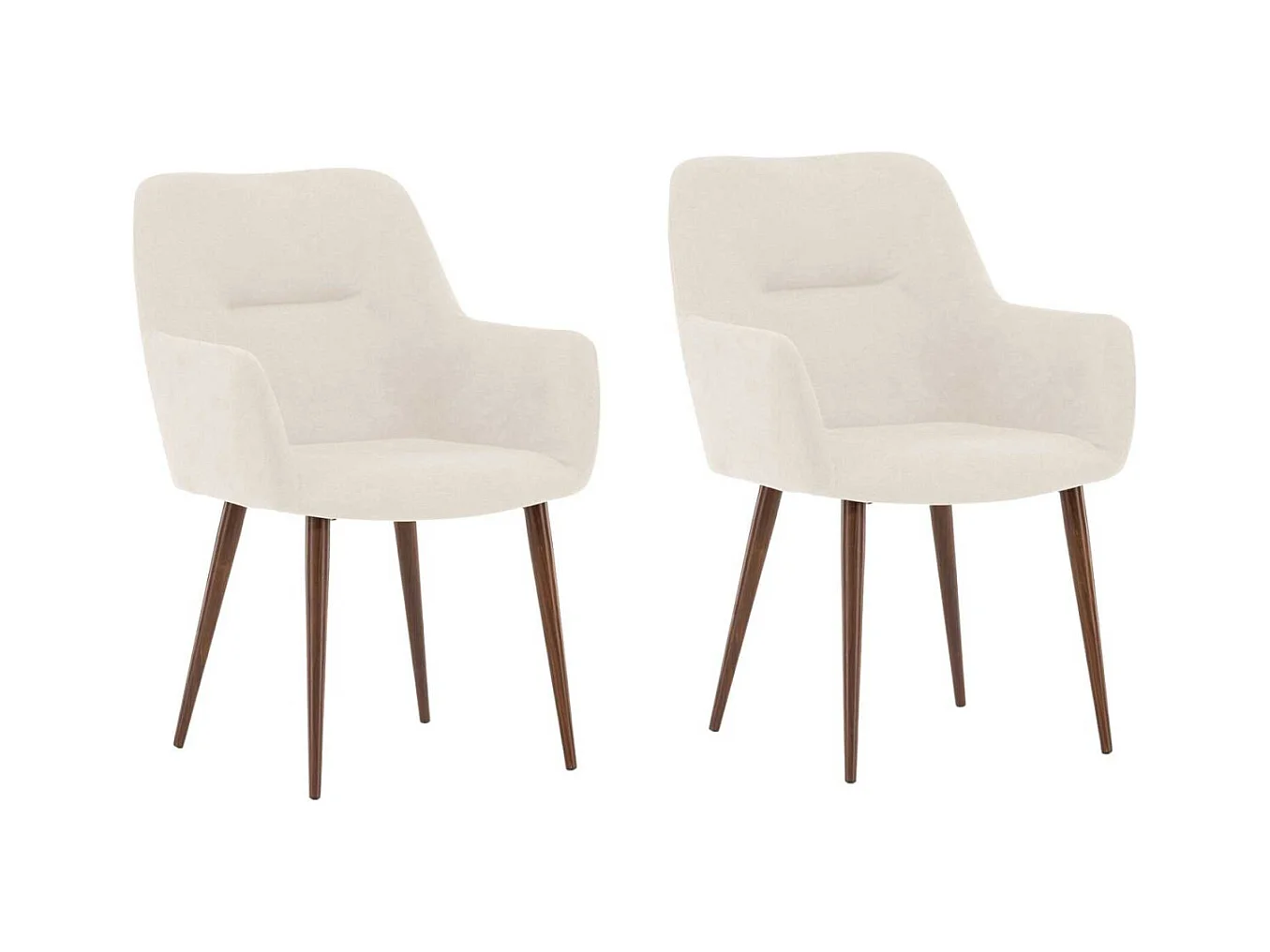 Chaise en métal et tissu Tomorrow (Lot de 2)