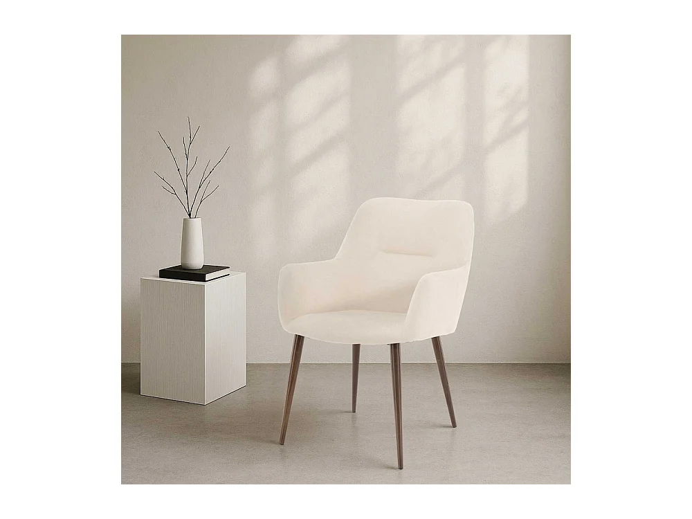 Chaise en métal et tissu Tomorrow (Lot de 2)