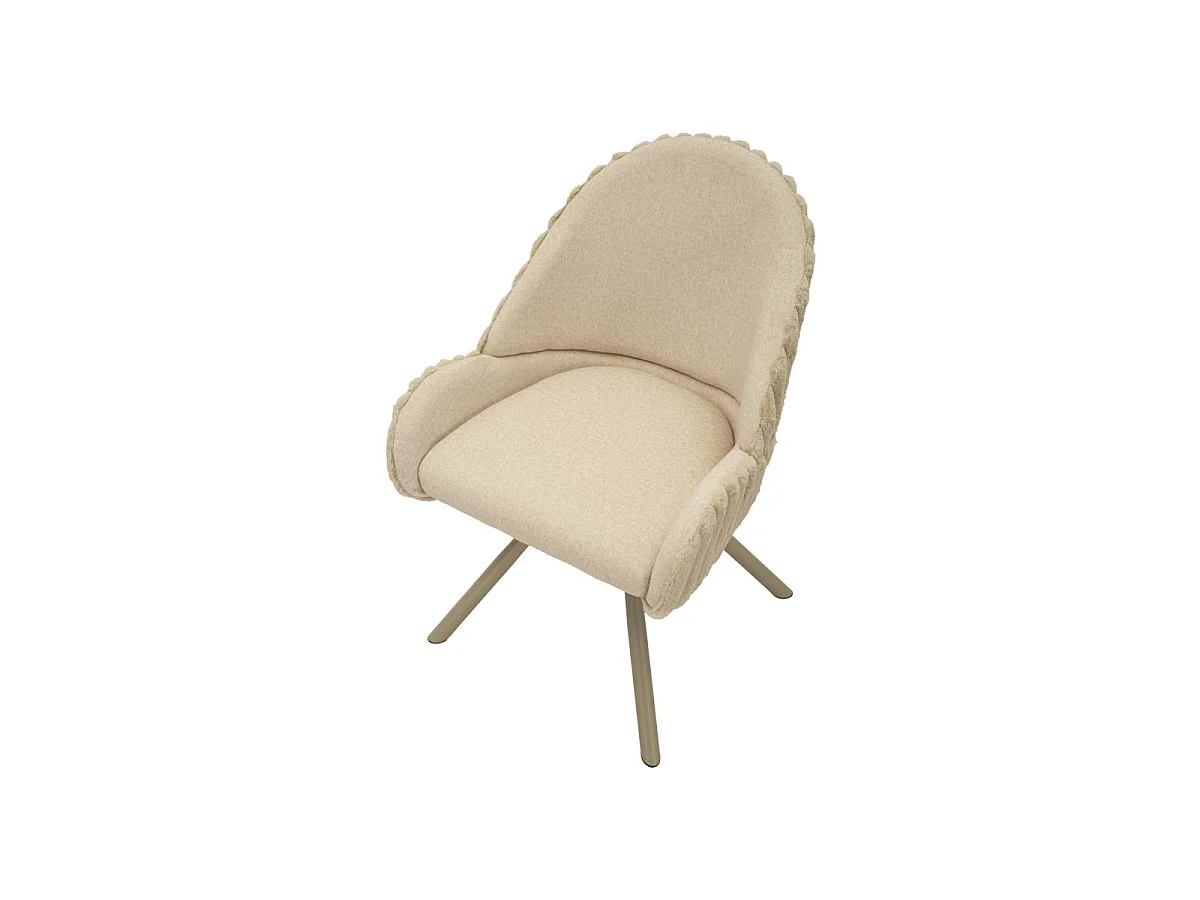 Lot de 2 Chaises Design "Stoccolma" 85cm Crème