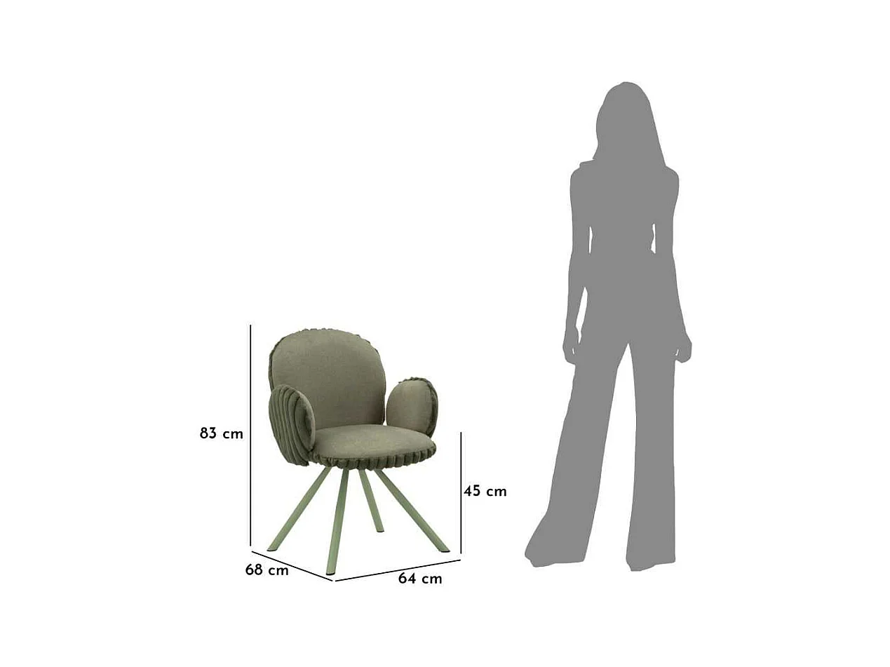 Fauteuil en tissu côtelé Stockholm (Lot de 2)