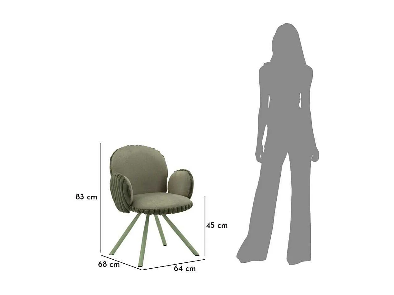 Fauteuil en tissu côtelé Stockholm (Lot de 2)