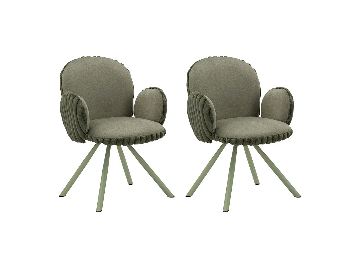 Lot de 2 Chaises Design "Stoccolma" 83cm Vert