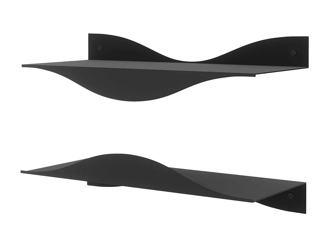 Etagères murales en acier Surf (Lot de 2)