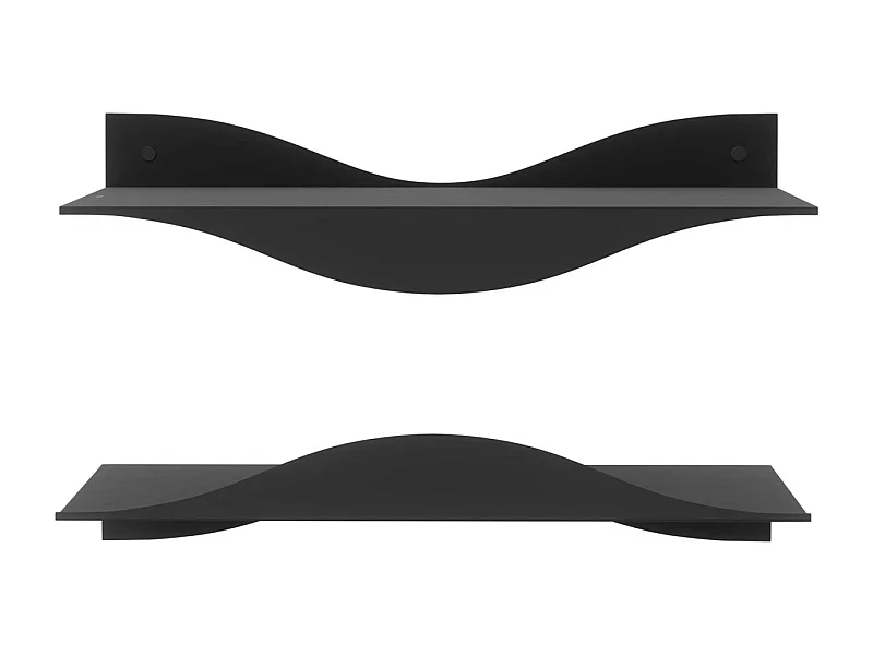 Etagères murales en acier Surf (Lot de 2)