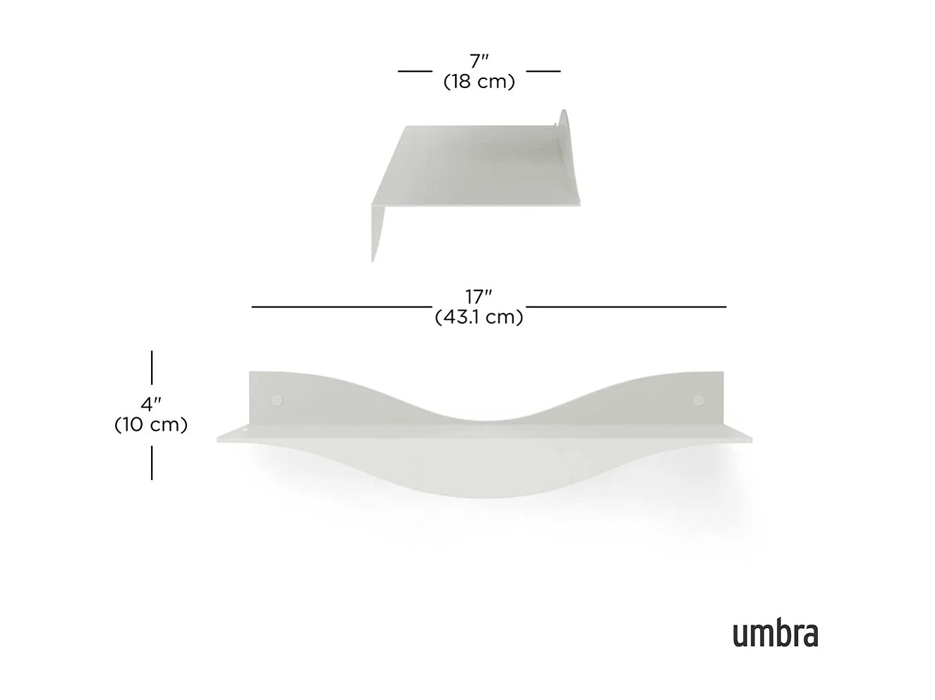 Etagères murales en acier Surf (Lot de 2)