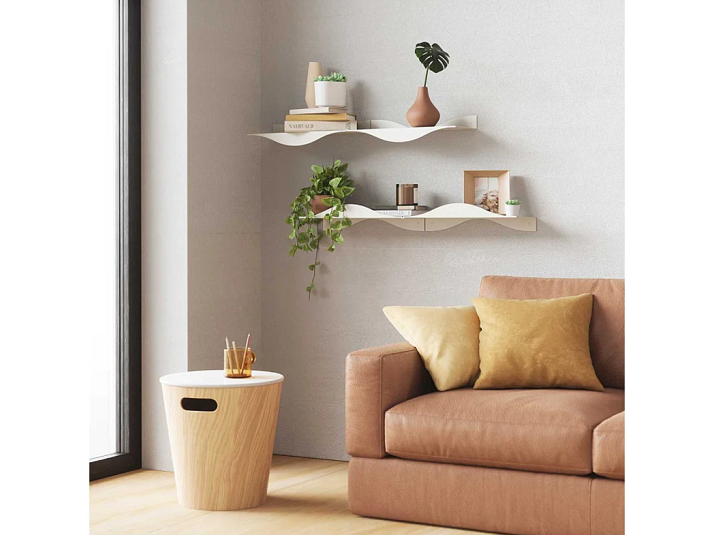 Etagères murales en acier Surf (Lot de 2)