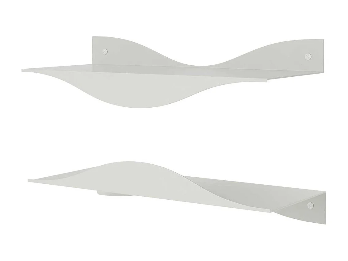 Etagères murales en acier Surf (Lot de 2)