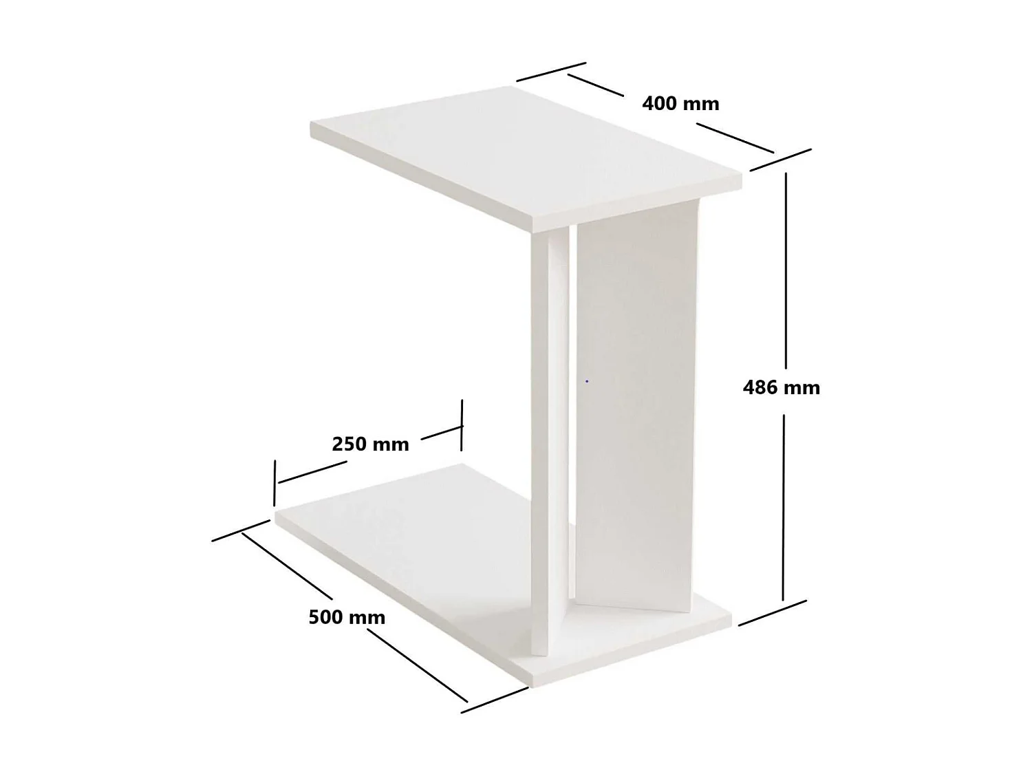 Table d'appoint en aggloméré Lun