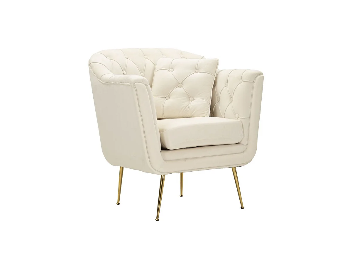 Fauteuil Design "Budapest" 88cm Crème