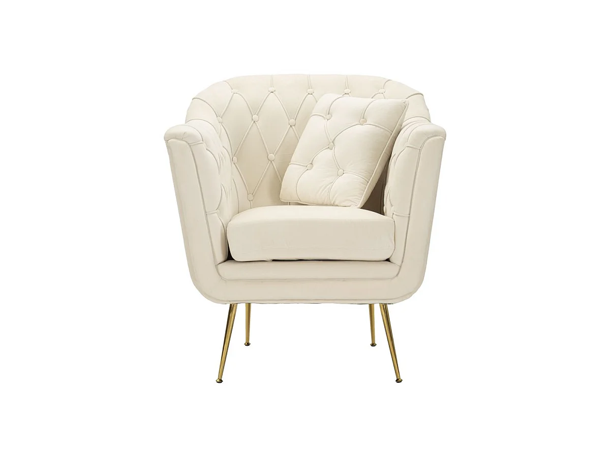 Fauteuil Design "Budapest" 88cm Crème